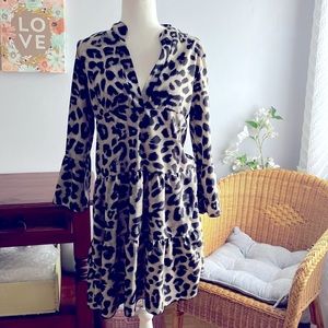 Animal print loose dress S